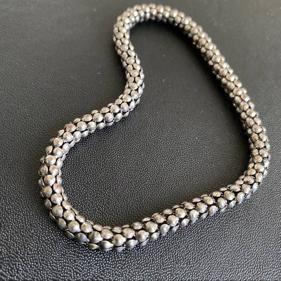 Silver Snake Link chain Layering Bracelet 7-8" - Picture 4 of 6